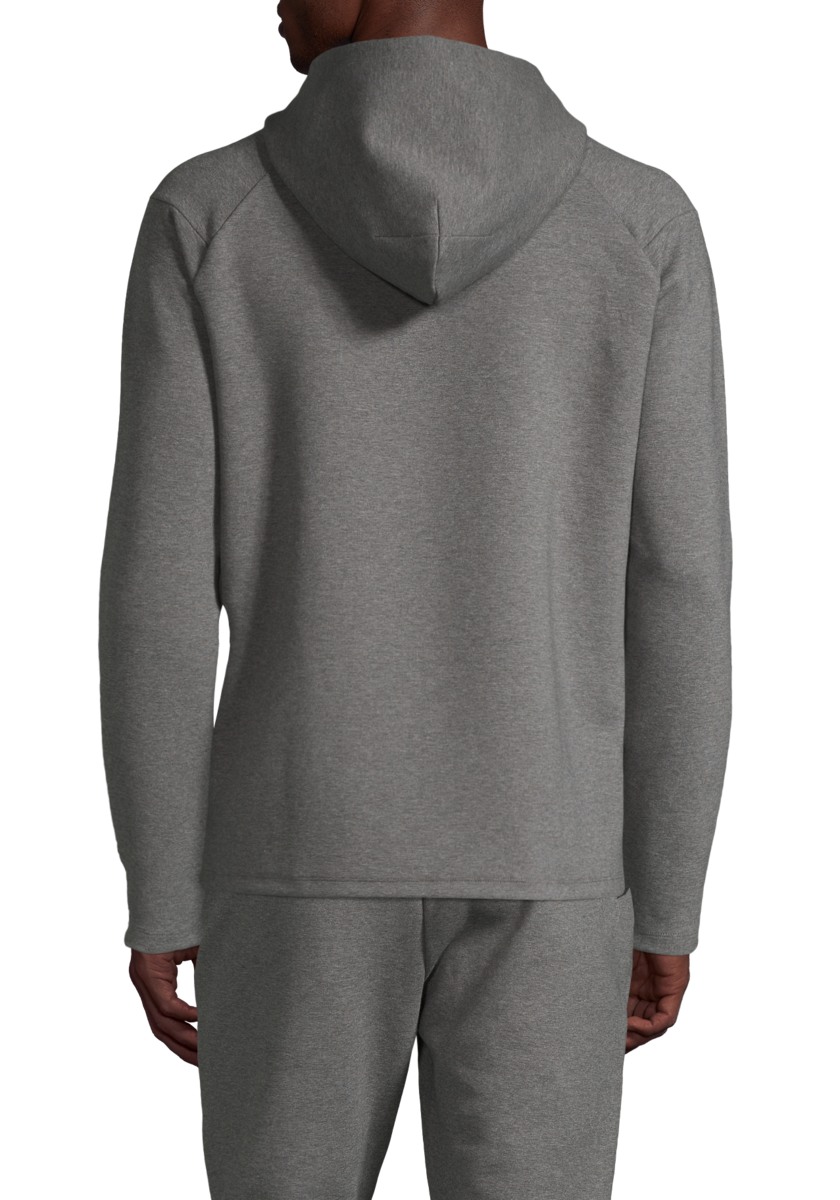 M Double Knit Hoodie - Dk grey melange