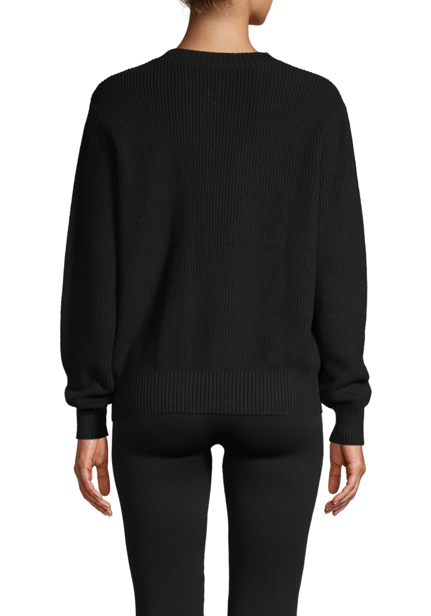 Knitted Logo Sweater – Black