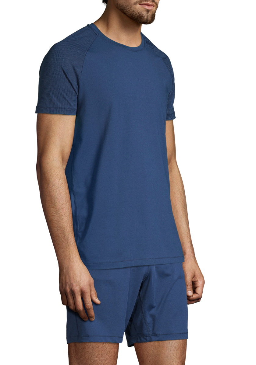 M Structured Tee – Intense Steady Blue