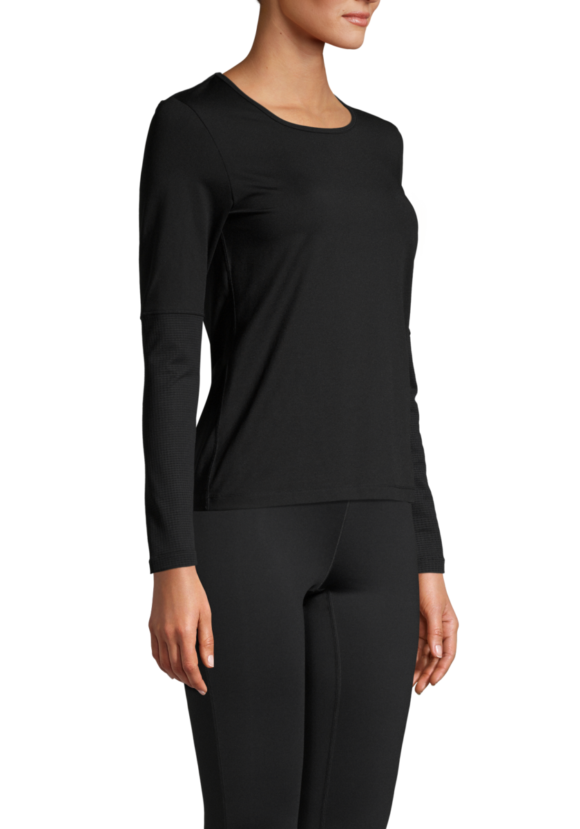 Essential Long Sleeve with Mesh Insert – Black