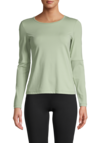 Essential Long Sleeve with Mesh Insert – Calming Green