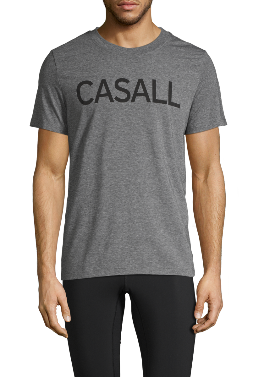 M Logo Tee - Dk grey melange